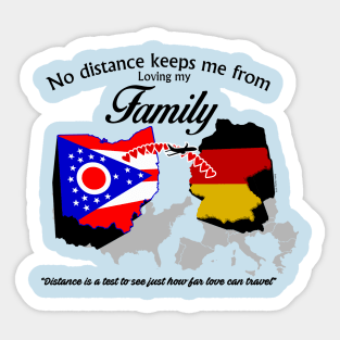 No Distance Loving my Family - Ohio Sticker